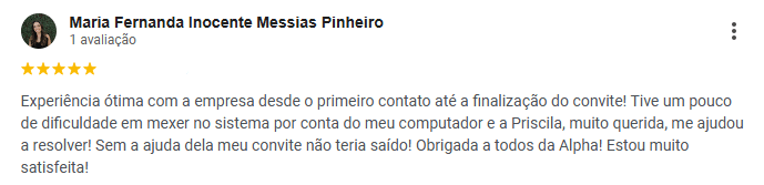Depoimento de cliente Alpha 5